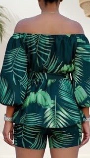 Rooted in intention. The Botanical Breakthrough Canopy Set wraps you in bold tropical energy-dark, lush, and undeniably elevated. This is resort wear with a point of view.&nbsp;
