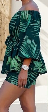Rooted in intention. The Botanical Breakthrough Canopy Set wraps you in bold tropical energy-dark, lush, and undeniably elevated. This is resort wear with a point of view.&nbsp;