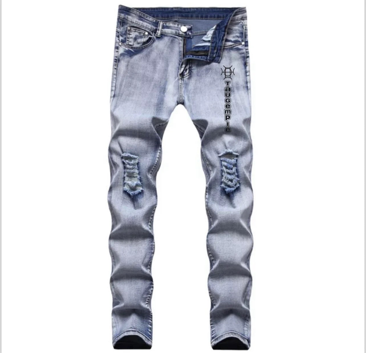 The original, reimagined. Indigo Discipline Denim brings classic blue denim into TAUGEMPIE’s world — slim fit, branded logo, distressed knees, and a stretch blend that moves with purpose.