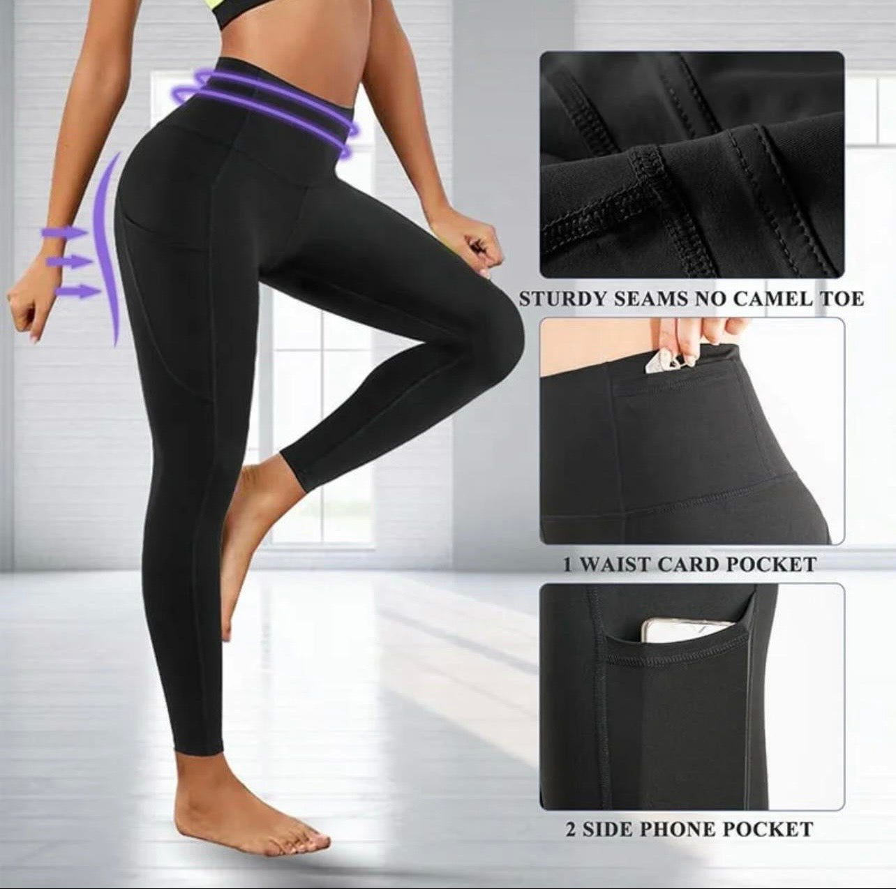 Sculpt & Support: The Ultimate High Waist Leggings with pockets