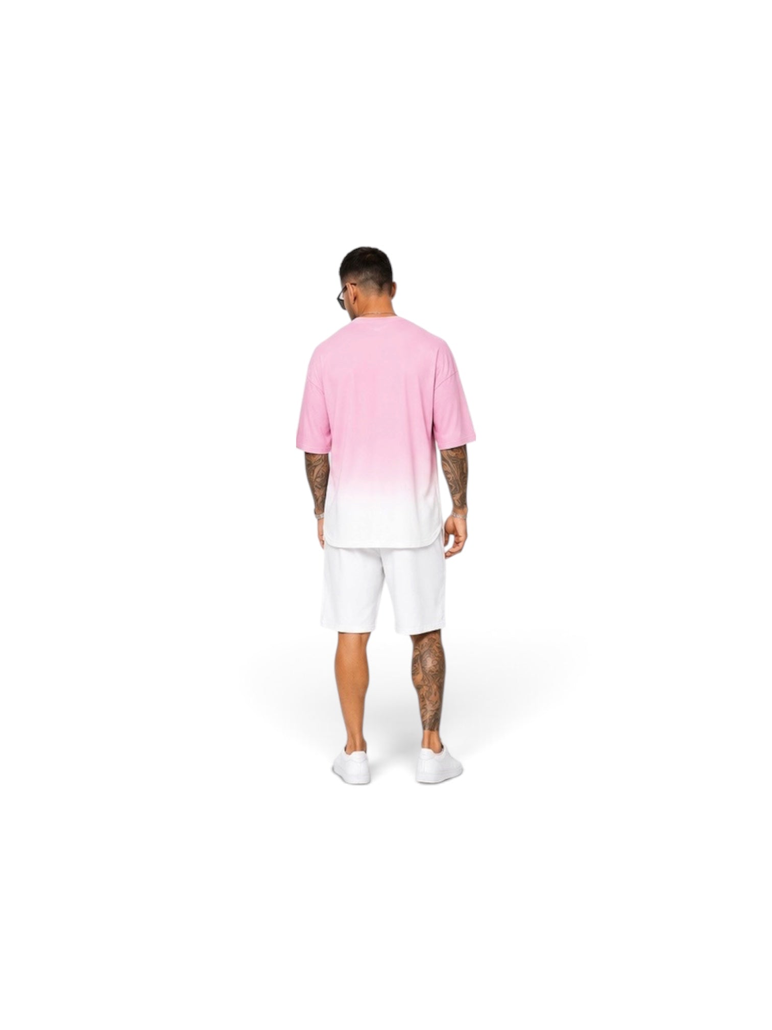 The Crown Set | Men’s Two-Piece Shorts Set | Pink Gradient Graphic