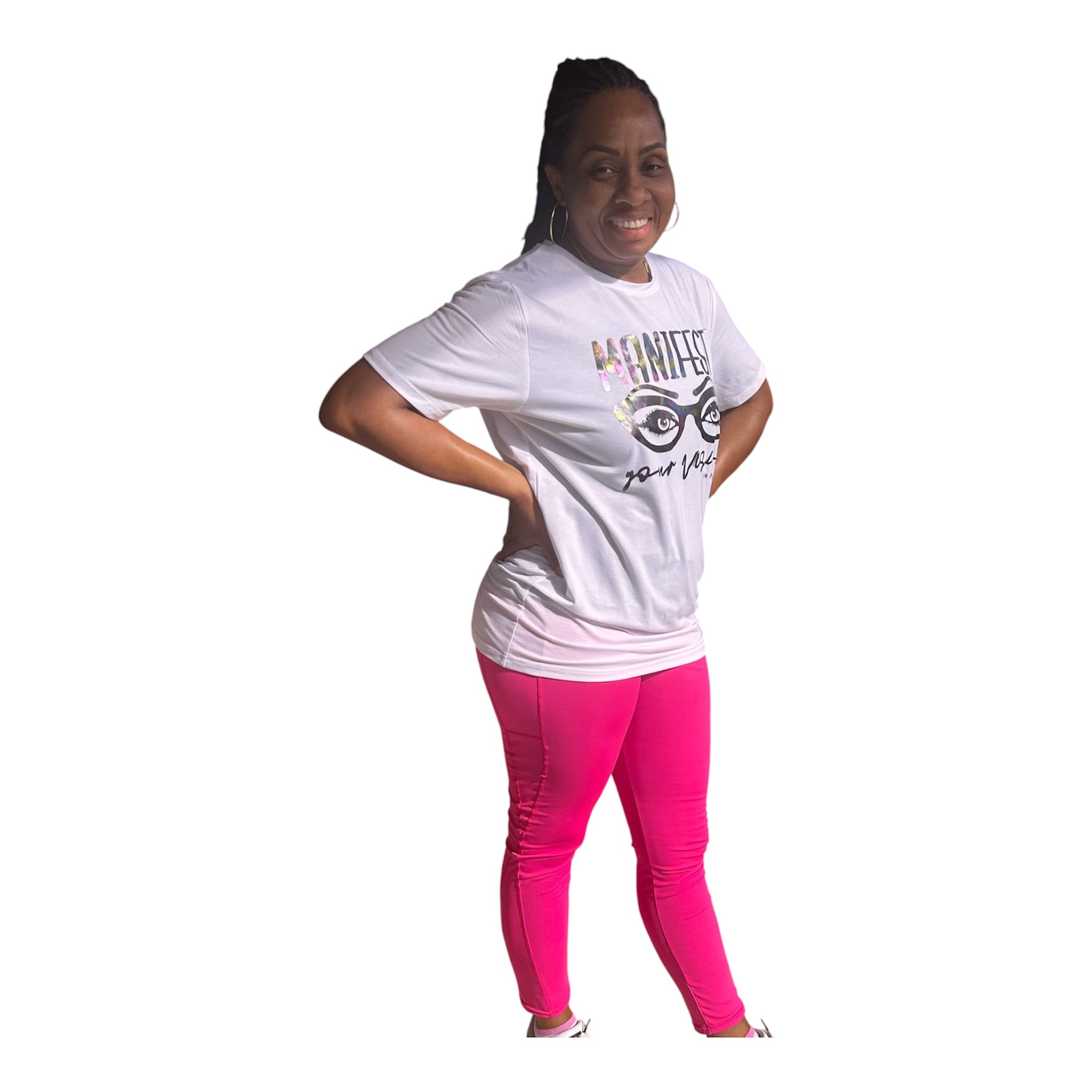 Fierce and functional. The Discipline Legging in Pink brings bold fuchsia energy to high-performance structure — compression waistband, side phone pocket, waist card pocket, and a fit that works as hard as you do.