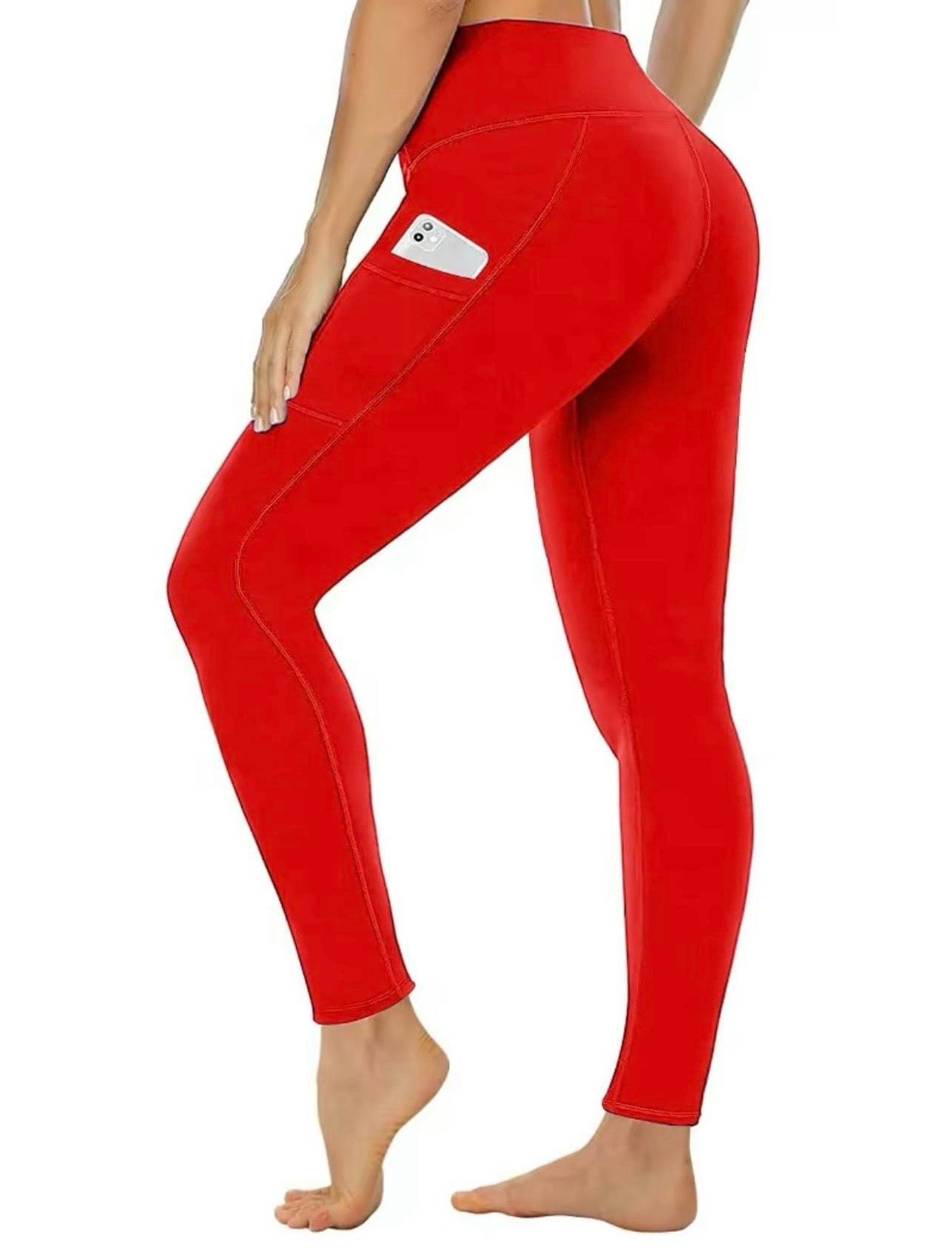 The Discipline Legging in Red is a statement before you even move. A bold, saturated red stretch fabric wraps a high-waist compression band engineered to sculpt and support from the first rep to the last. Side phone pocket keeps your device locked in. Waist card pocket keeps you moving without stopping.