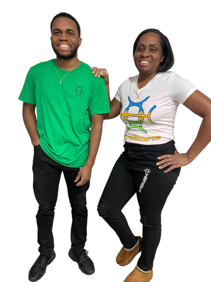 The Mark Crew in Green is the piece for who moves with purpose. A rich kelly green 100% cotton crewneck carries the TAUGEMPIE crest mark on the left chest and the full signature logo graphic across the back — clean on the front, statement on the back.