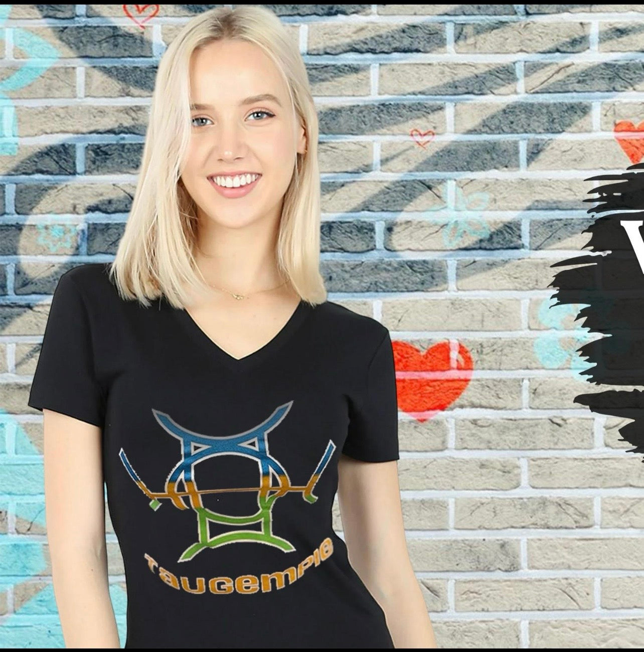 Every brand has a mark. TAUGEMPIE wears theirs. The Mark Tee in Navy is the foundation piece of the TAUGEMPIE collection — a deep navy 100% cotton v-neck built with the signature logo graphic in blue, green, and gold positioned center chest where it belongs.