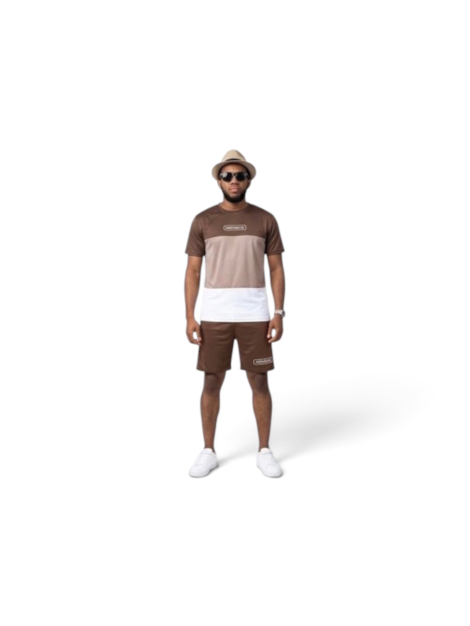 The Terrain Set | Men’s Two-Piece Shorts Set | Brown Colorblock